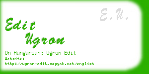 edit ugron business card